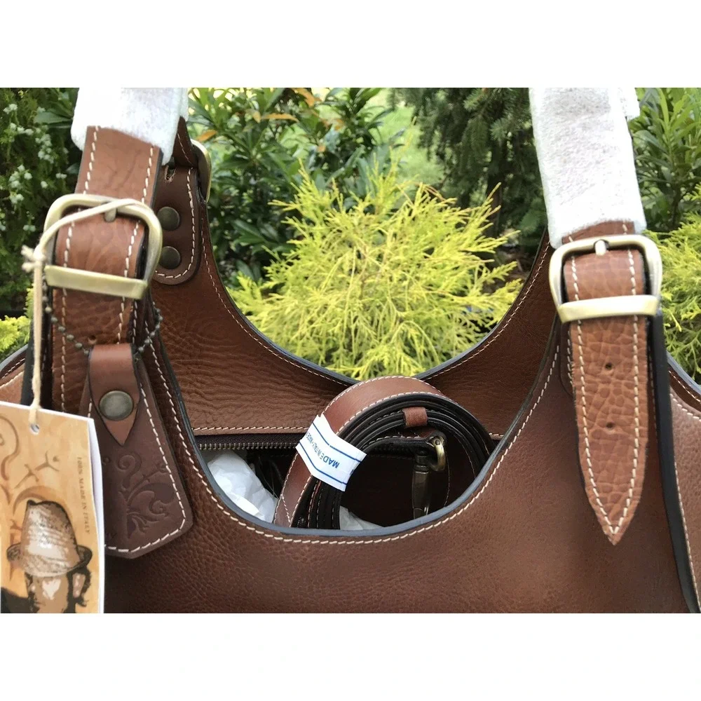 ANONIMO FIORENTINO Women's Made In‎ Italy Grained Hobo Shoulder satchel Handbag